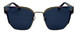 Front View of Elton John SHERBET 2 Unisex Cat Eye Sunglasses Pink Rainbow/Polarized Blue 53 mm