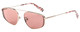 Profile View of Elton John STAR STRUCK 4 Unisex Sunglasses Gold Blue Mosaic/Polarized Pink 58 mm