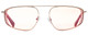 Front View of Elton John STAR STRUCK 4 Unisex Sunglasses Gold Blue Mosaic/Polarized Pink 58 mm