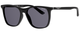 Profile View of Police SPL872 Unisex Full Rim Designer Sunglasses in Gloss Black/Dark Grey 56 mm