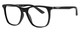 Profile View of Police SPL872 Designer Reading Eye Glasses with Custom Cut Powered Lenses in Gloss Black Grey Unisex Square Full Rim Acetate 56 mm