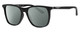 Profile View of Police SPL872 Designer Polarized Sunglasses with Custom Cut Smoke Grey Lenses in Gloss Black Grey Unisex Square Full Rim Acetate 56 mm