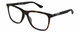 Profile View of Police SPL872 Designer Reading Eye Glasses in Matte Tortoise Havana Brown Silver Unisex Square Full Rim Acetate 56 mm