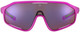 Front View of Bolle SHIFTER Unisex Semi-Rimless Sunglasses Pink/Brown Blue Flash Mirror 136 mm