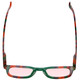 Top View of Medspex 8152 FL-41 Pink Anti-Migraine Reduction Eyeglasses Green Purple Stripes