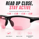 Medspex Sport 202BF FL41 Pink BIFOCAL Migraine Reduction Safety Glasses in Black