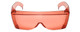 Front View of Medspex 3000 FL41 Pink Migraine Glasses Fitover Safety Glasses Blue Light Filter