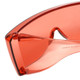 Close Up View of Medspex 3000 FL41 Pink Migraine Glasses Fitover Safety Glasses Blue Light Filter