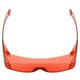 Top View of Medspex 3000 FL41 Pink Migraine Glasses Fitover Safety Glasses Blue Light Filter