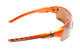 Side View of Calabria Overhead Slam Unisex Men Women Pickleball Sunglasses Protective Glasses in Metallic Burnt Orange Frame with Amber Brown Lens