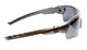 Side View of Calabria Overhead Slam Unisex Men Women Pickleball Sunglasses Protective Glasses in Metallic Gunmetal Grey Frame with Smoke Grey Lens