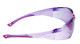 Side View of Calabria Drop Shot Unisex Men's Women's Pickleball Sunglasses Protective Glasses in Purple Crystal Frame with Purple Lens