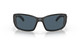 Front View of Costa Del Mar Blackfin Unisex Designer Sunglasses Black/Polarized Gray 580P 62mm