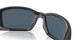 Profile View of Costa Del Mar Blackfin Unisex Designer Sunglasses Black/Polarized Gray 580P 62mm Alternate 1