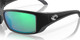 Top View of Costa Del Mar Blackfin Unisex Sunglasses Black/Polarized Green Mirror 580G 62 mm