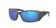 Close Up View of Costa Del Mar Blackfin Unisex Sunglasses in Gray/Polarized Blue Mirror 580G 62mm Alternate 1