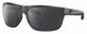 Profile View of Costa Del Mar Broadbill Designer Polarized Sunglasses with Custom Cut Smoke Grey Lenses in Matte Gray Black Unisex Square Full Rim Acetate 61 mm