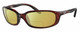 Profile View of Costa Del Mar Brine Designer Polarized Reading Sunglasses with Custom Cut Powered Sun Flower Yellow Lenses in Brown Tortoise Havana Black Unisex Oval Full Rim Acetate 59 mm