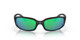 Front View of Costa Del Mar Brine Unisex Sunglass Black Gray/Polarized Green Mirror 580G 59 mm