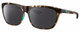 Profile View of Costa Del Mar Cheeca Designer Polarized Reading Sunglasses with Custom Cut Powered Smoke Grey Lenses in Matte Brown Gray Shadow Tortoise Havana Turquoise Ladies Panthos Full Rim Acetate 57 mm