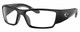 Profile View of Costa Del Mar Corbina Pro Designer Reading Eye Glasses in Matte Black Gray Unisex Rectangular Full Rim Acetate 61 mm