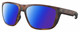 Profile View of Costa Del Mar Ferg Designer Polarized Sunglasses with Custom Cut Blue Mirror Lenses in Matte Tortoise Havana Unisex Panthos Full Rim Acetate 59 mm