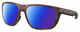 Profile View of Costa Del Mar Ferg Designer Polarized Reading Sunglasses with Custom Cut Powered Blue Mirror Lenses in Matte Tortoise Havana Unisex Panthos Full Rim Acetate 59 mm