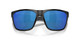 Close Up View of Costa Del Mar Ferg Unisex Panto Sunglasses Black/Polarized Blue Mirror 580P 59mm