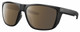 Profile View of Costa Del Mar Ferg XL Designer Polarized Sunglasses with Custom Cut Amber Brown Lenses in Matte Black Unisex Panthos Full Rim Acetate 62 mm