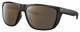 Profile View of Costa Del Mar Ferg XL Designer Polarized Reading Sunglasses with Custom Cut Powered Amber Brown Lenses in Matte Black Unisex Panthos Full Rim Acetate 62 mm
