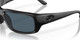 Top View of Costa Del Mar Fantail Unisex Sunglasses Black Blackout/Polarized Gray 580P 59 mm