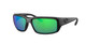 Close Up View of Costa Del Mar Fantail Sunglasses Black Blackout/Polarized Green Mirror 580P 59mm Alternate 1