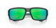 Close Up View of Costa Del Mar Fantail Unisex Sunglass in Black/Polarized Green Mirror 580P 59 mm