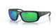 Top View of Costa Del Mar Fantail Unisex Sunglass in Black/Polarized Green Mirror 580P 59 mm Alternate 1