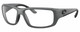Profile View of Costa Del Mar Fantail Designer Reading Eye Glasses in Matte Gray Black Unisex Rectangular Full Rim Acetate 59 mm