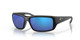 Top View of Costa Del Mar Fantail Unisex Sunglass Black Gray/Polarized Blue Mirror 580G 59mm Alternate 1