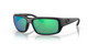Profile View of Costa Del Mar Fantail Sunglasses Black Blackout/Polarized Green Mirror 580G 59mm