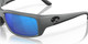 Top View of Costa Del Mar Fantail Unisex Sunglass Gray Black/Polarized Blue Mirror 580G 59mm