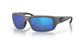Profile View of Costa Del Mar Fantail Unisex Sunglass Gray Black/Polarized Blue Mirror 580G 59mm