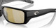 Top View of Costa Del Mar Fantail Pro Sunglass Black/Polarized Silver Mirror 580G GLASS 60mm