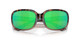 Close Up View of Costa Del Mar Gannet Womens Sunglasses Tortoise/Polarized Green Mirror 580P 58mm