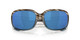 Close Up View of Costa Del Mar Gannet Womens Sunglass Brown Wahoo/Polarized Blue Mirror 580P 58mm