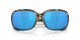 Close Up View of Costa Del Mar Gannet Womens Sunglass Brown Wahoo/Polarized Blue Mirror 580G 58mm