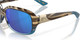 Top View of Costa Del Mar Gannet Womens Sunglass Brown Wahoo/Polarized Blue Mirror 580G 58mm