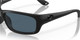 Top View of Costa Del Mar Jose Unisex Sunglasses in Black Blackout/Polarized Gray 580P 62 mm