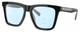 Profile View of Costa Del Mar Keramas Designer Progressive Lens Blue Light Blocking Eyeglasses in Shiny Black Silver Unisex Square Full Rim Acetate 54 mm