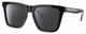 Profile View of Costa Del Mar Keramas Designer Polarized Sunglasses with Custom Cut Smoke Grey Lenses in Shiny Black Silver Unisex Square Full Rim Acetate 54 mm