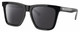 Profile View of Costa Del Mar Keramas Designer Polarized Reading Sunglasses with Custom Cut Powered Smoke Grey Lenses in Shiny Black Silver Unisex Square Full Rim Acetate 54 mm