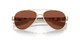Close Up View of Costa Del Mar Loreto Women Pilot Sunglasses Rose Gold/Polarized Copper 580P 56mm
