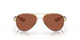 Front View of Costa Del Mar Loreto Women Pilot Sunglasses Rose Gold/Polarized Copper 580P 56mm